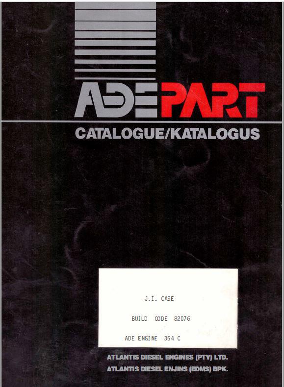 ADE 6 cylinder 354 parts book