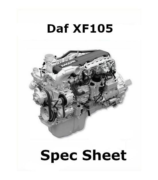 image Daf XF105 spec sheet p1
