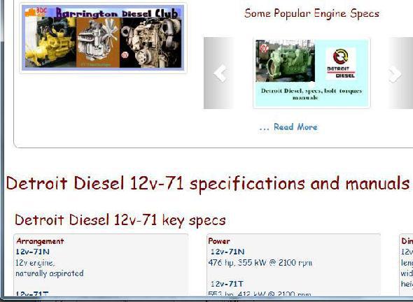 Detroit Diesel 12v71 Manuals