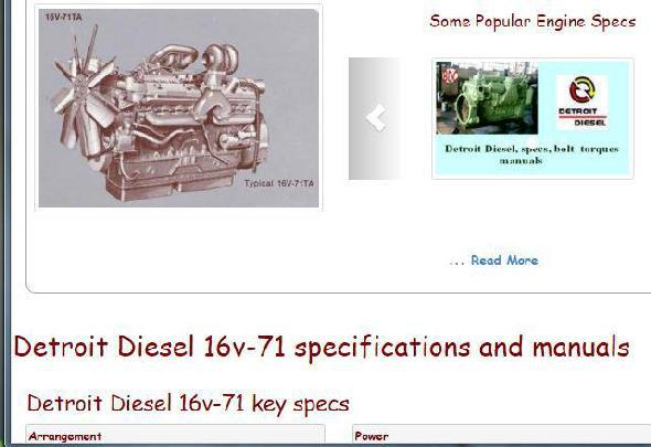 Detroit Diesel 16v71 Manuals