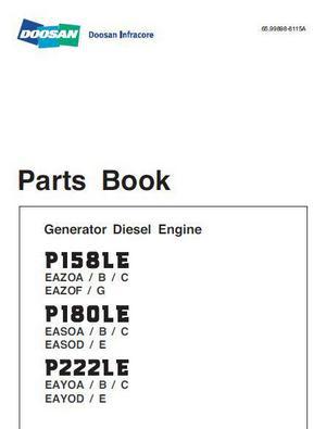 Doosan P158-P180-P222 parts book p1