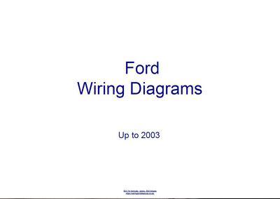 Ford wiring diagrams up to 2003