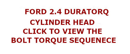 2.4 Cylinder Head Bolt torque sequence