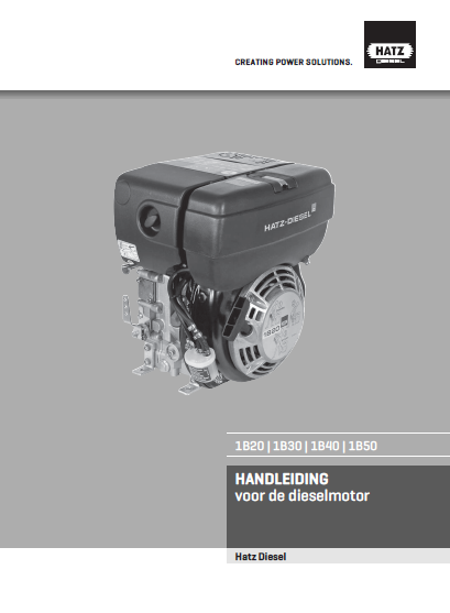 Hatz 1B20 - 1B50 handleiding voor de dieselmotor