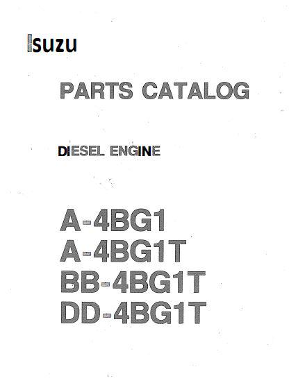 Isuzu parts catalog A-4BG1, A-4BG1T, BB-4BG1T, DD-4BG1T