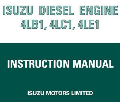 Isuzu 4LB1, 4LC1, 4LE1 instruction manual