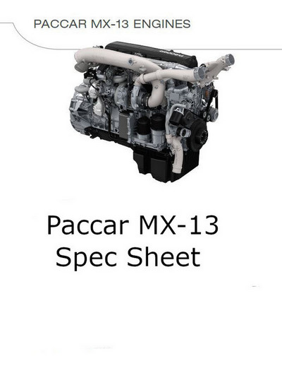 image Paccar MX-13 spec sheets p1