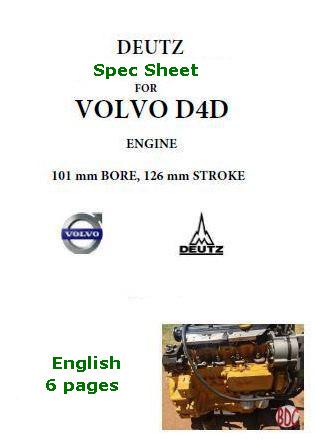 Volvo D4D engine spec sheet